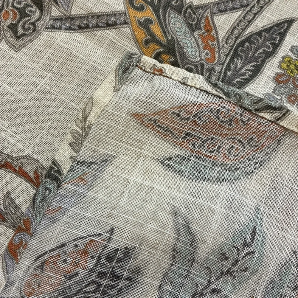 Custom Tablecloth From Kravet Botanical & Floral Linen Print Fabric 59